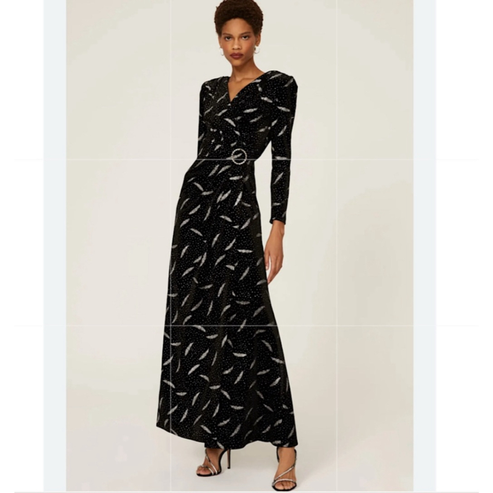 Bronx & Banco Carina Velvet Glitter Gown